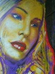 graffiti woman's face